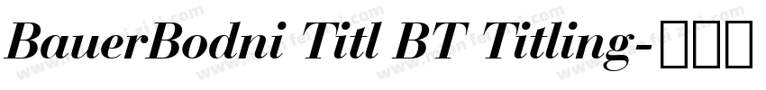BauerBodni Titl BT Titling字体转换